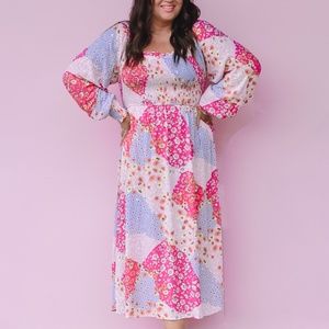 Pink and Lavender Patchwork Dress